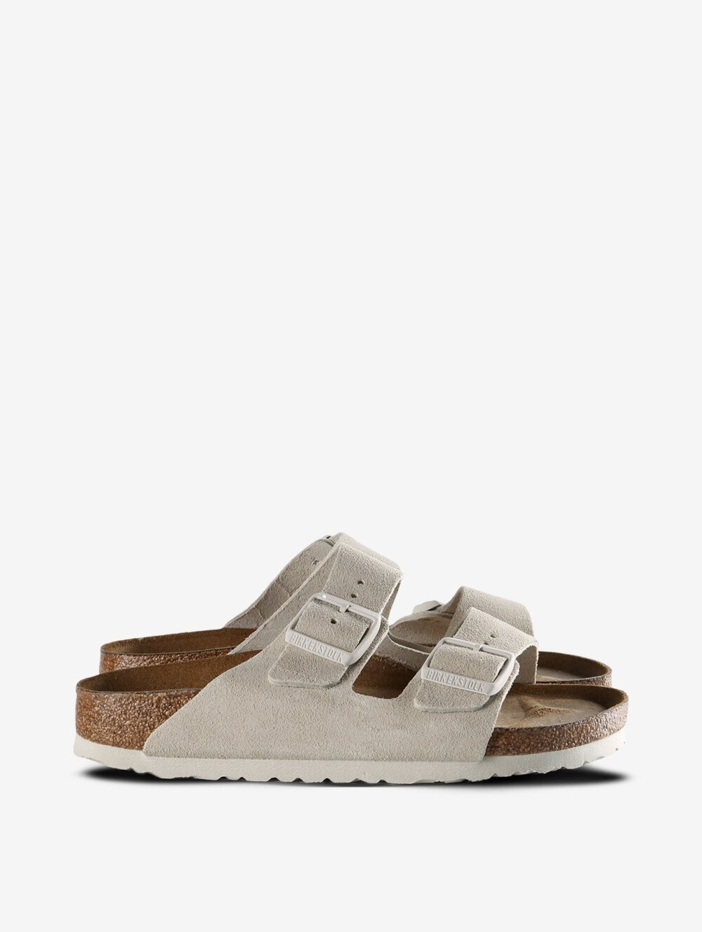 Birkenstock Arizona Soft Footbed Suede Leather Sandals Antique White Size L9 M7